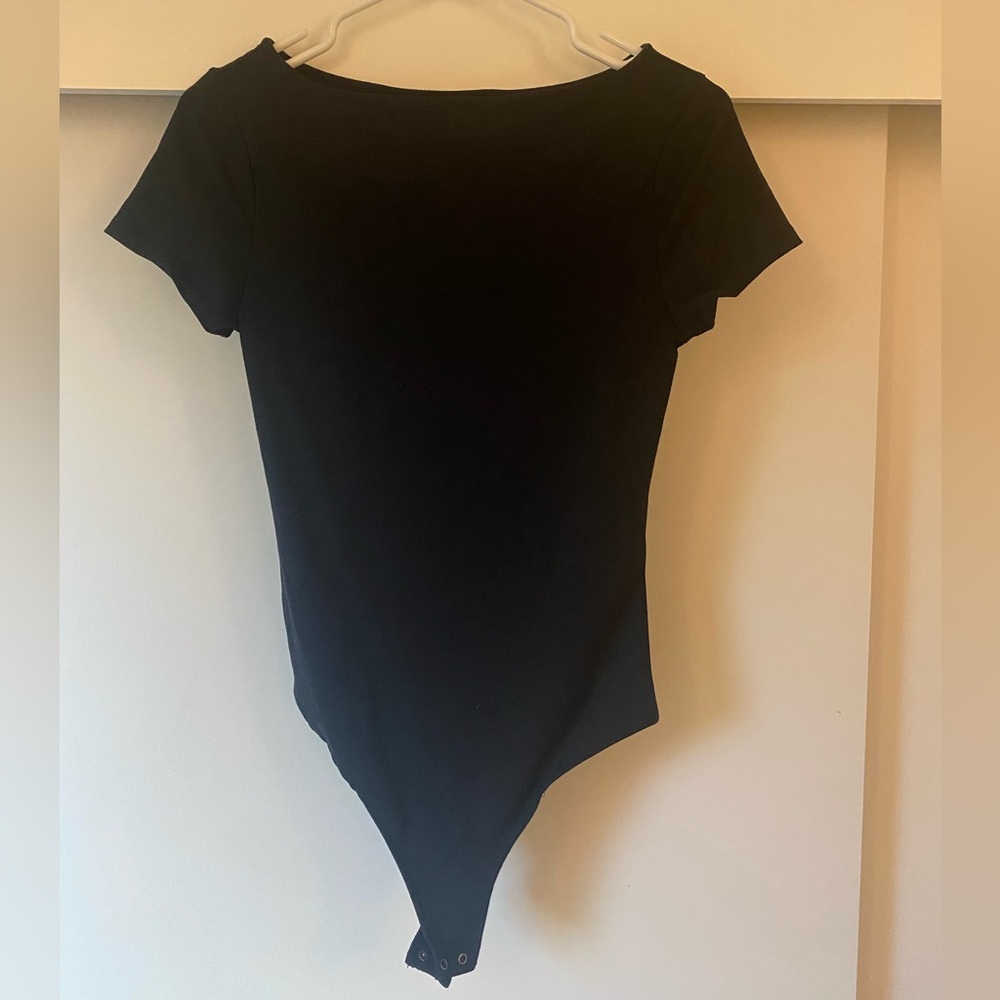 Abercrombie Black Boatneck Bodysuit, small